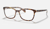 Ray-Ban RX5362 — Havana on Transparent — quarter view