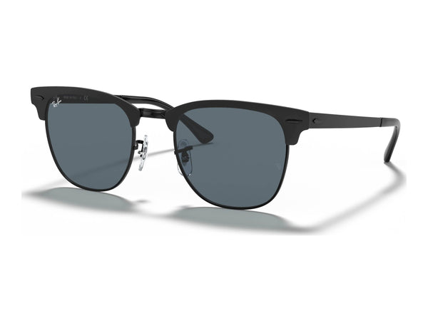 Ray-Ban Clubmaster Metal RB3716 — Black / Blue — quarter view