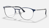 Ray-Ban RX6375 — Blue on Gunmetal — quarter view