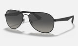 Ray-Ban RB3549 — Black / Grey Polarized — quarter view
