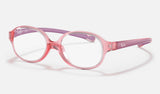 Ray-Ban Junior RY1587 — Transparent Light Red — quarter view