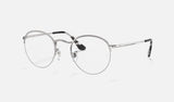 Ray-Ban Round Gaze RX3947V — Silver — quarter view