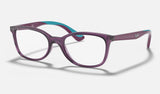 Ray-Ban Junior RY1586 — Transparent Violet — quarter view