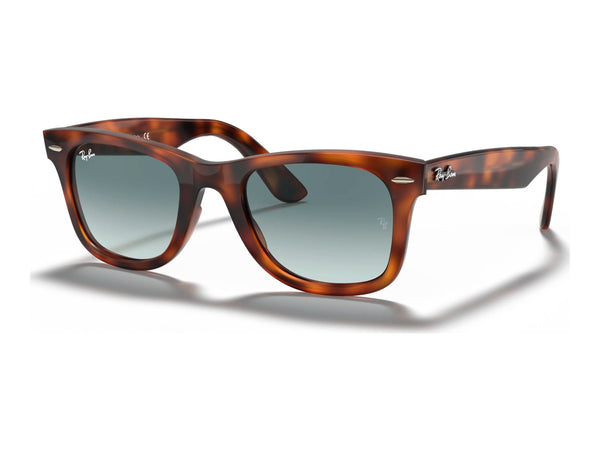 Ray-Ban Wayfarer Ease RB4340 — Red Havana / Blue Gradient — quarter view