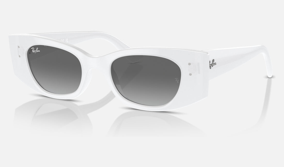 Ray-Ban Kat RB4427 — White / Grey — quarter view