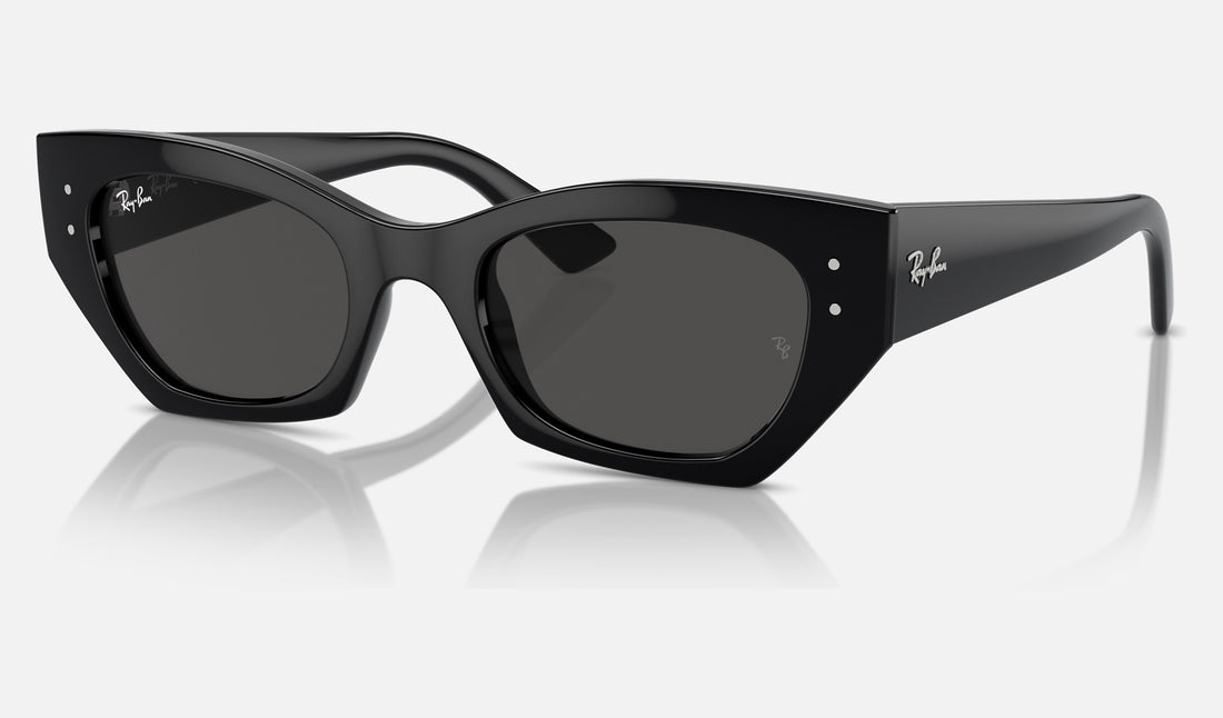 Ray-Ban Zena RB4430 — Black / Dark Grey — quarter view