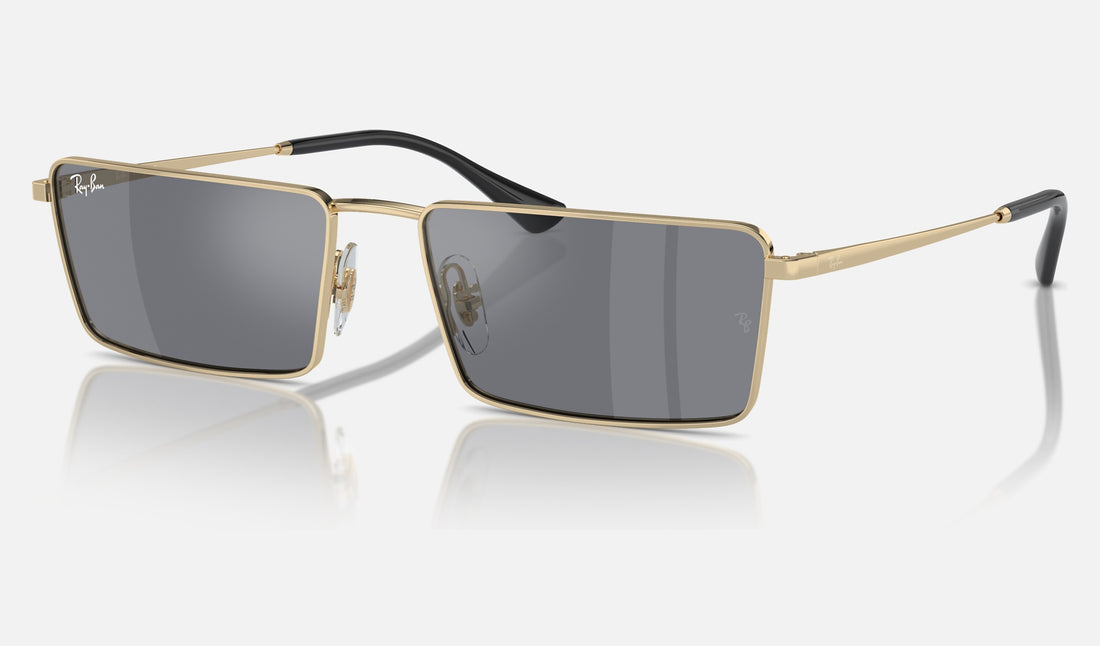 Ray-Ban Emy RB3741 — Gold — quarter view