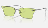 Ray-Ban Xime RB3730 — Gunmetal / Green — quarter view