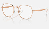 Ray-Ban RX6517D — Rose Gold — quarter view