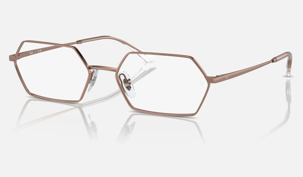 Ray-Ban Yevi RX6528 — Copper — quarter view
