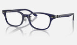 Ray-Ban RX5427D — Transparent Blue — quarter view
