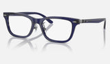 Ray-Ban RX5426D — Transparent Blue — quarter view