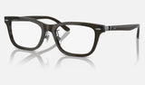 Ray-Ban RX5426D — Transparent Green — quarter view
