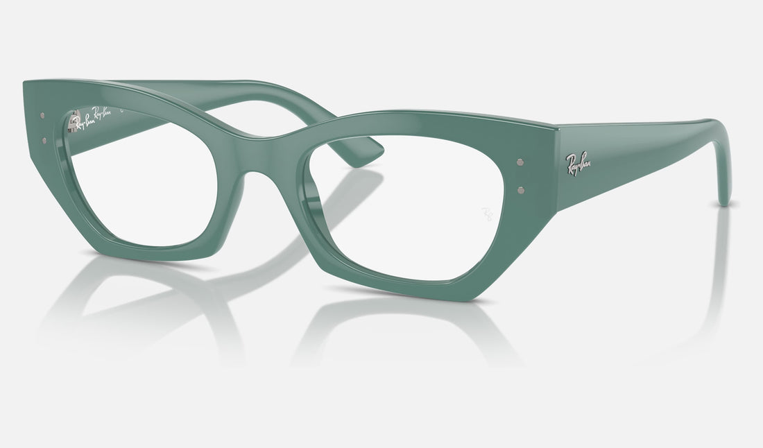 Ray-Ban Zena RX7330 — Algae Green — quarter view