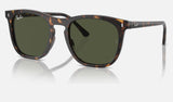 Ray-Ban RB2210 — Havana / Green — quarter view