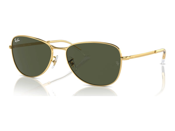 Ray-Ban RB3733 — Arista Gold / Green — quarter view