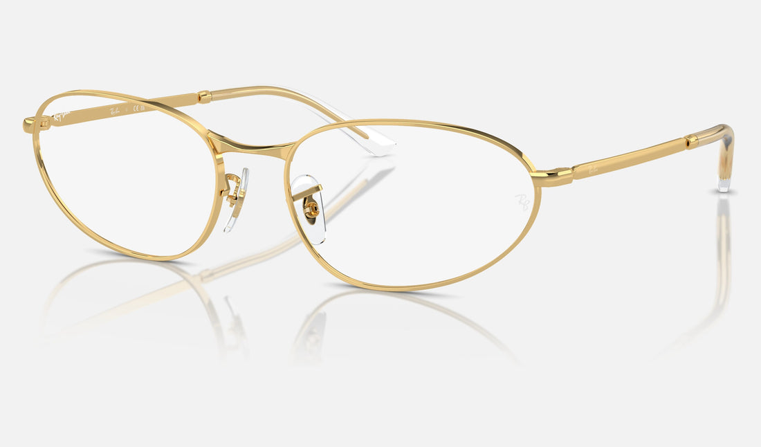 Ray-Ban RX3734V — Arista Gold — quarter view