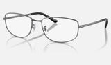 Ray-Ban RX3732V — Gunmetal — quarter view