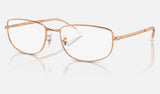 Ray-Ban RX3732V — Rose Gold — quarter view