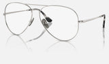 Ray-Ban Aviator Titanium RX8789 — Silver — quarter view
