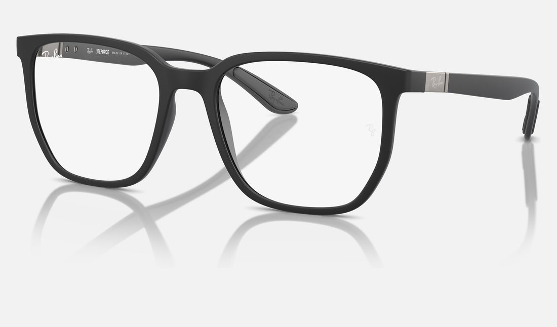 Ray-Ban RX7235 — Sand Black — quarter view