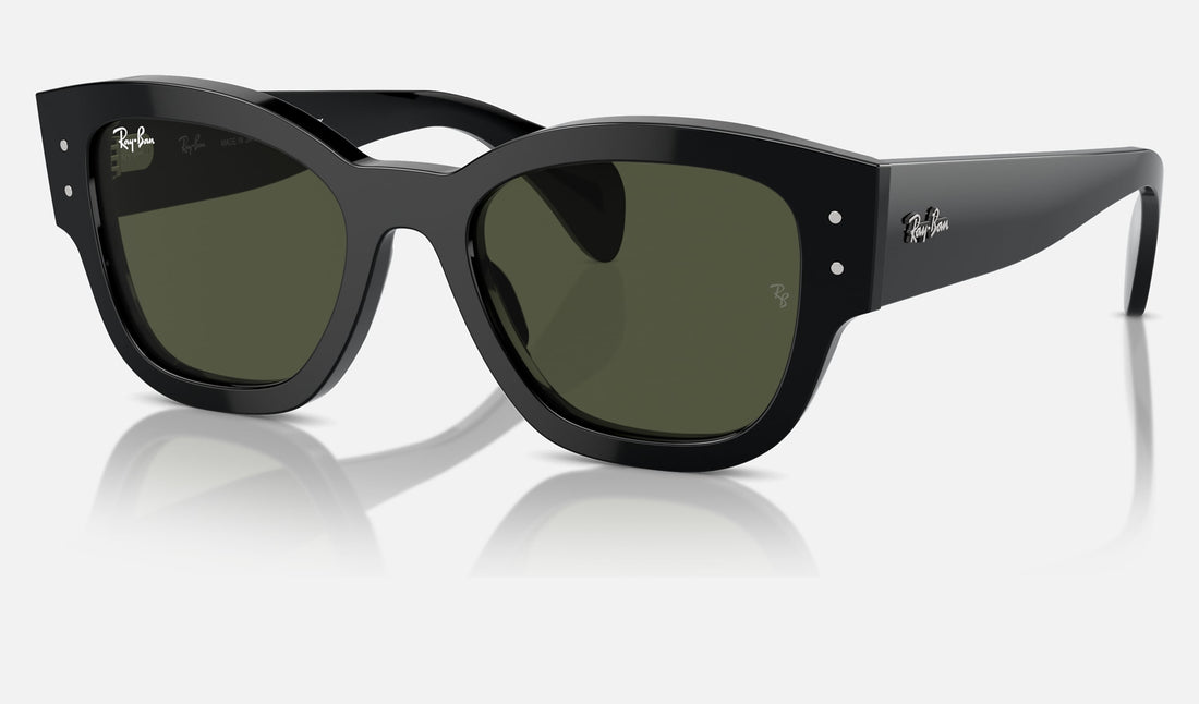 Ray-Ban Jorge RB7681S — Black / Green — quarter view