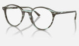 Ray-Ban Bernard RX5430 — Striped Green — quarter view