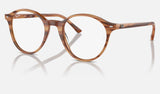 Ray-Ban Bernard RX5430 — Striped Brown — quarter view