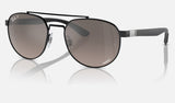 Ray-Ban RB3736CH — Black / Grey Polarized+ — quarter view