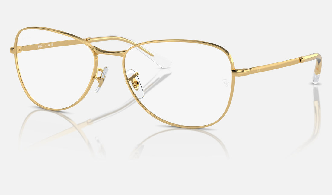 Ray-Ban RX3733V — Arista Gold — quarter view