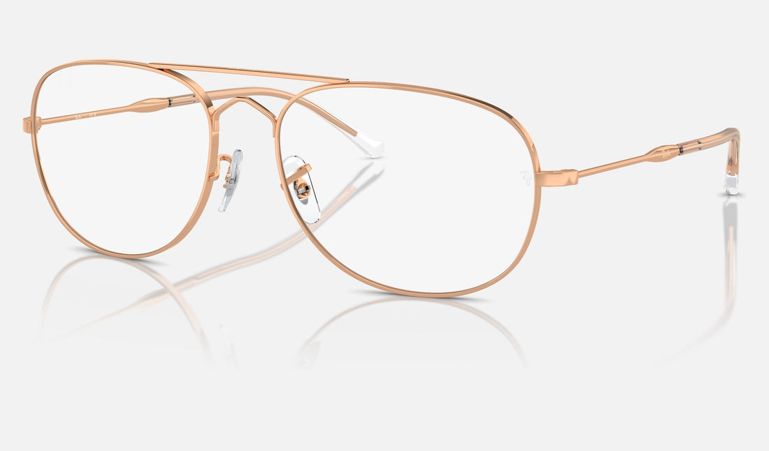 Ray-Ban Bain Bridge RX3735V — Rose Gold — quarter view