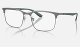Ray-Ban RX6518 — Gunmetal on Gunmetal — quarter view