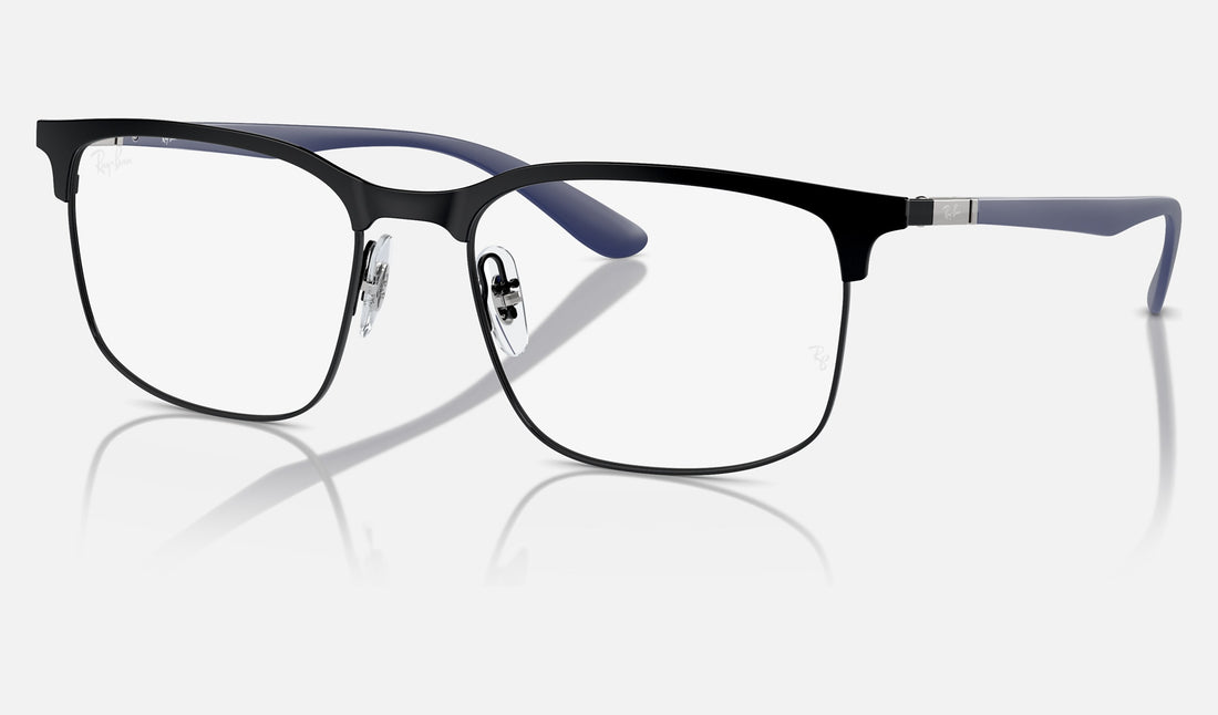 Ray-Ban RX6518 — Black on Black — quarter view