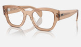 Ray-Ban Jorge RX7681V — Transparent Light Brown — quarter view