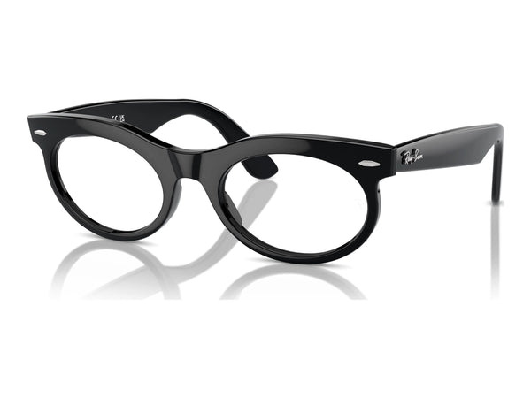 Ray-Ban Wayfarer Oval RX2242V — Black — quarter view