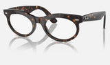 Ray-Ban Wayfarer Oval RX2242V — Havana — quarter view