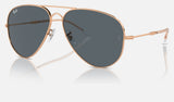 Ray-Ban Old Aviator RB3825 — Rose Gold / Blue — quarter view