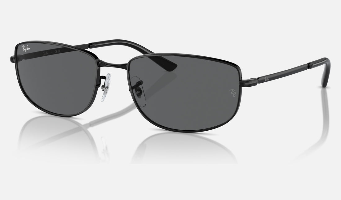 Ray-Ban RB3732 — Black / Dark Grey — quarter view