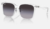 Ray-Ban RB2206D — Transparent / Grey & Blue — quarter view