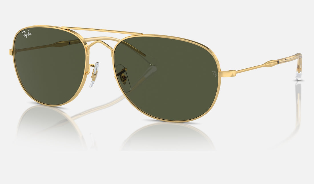 Ray-Ban Bain Bridge RB3735 — Arista Gold / Green — quarter view