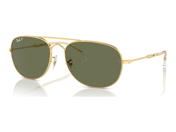 Ray-Ban Bain Bridge RB3735 — Arista Gold / Green Polarized — quarter view