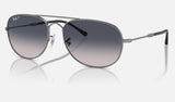Ray-Ban Bain Bridge RB3735 — Gunmetal / Blue Polarized — quarter view
