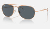 Ray-Ban Bain Bridge RB3735 — Rose Gold / Blue — quarter view