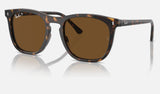 Ray-Ban RB2210F — Havana / Brown Polarized — quarter view