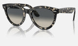 Ray-Ban Wayfarer Way RB2241F — Grey Havana / Grey — quarter view