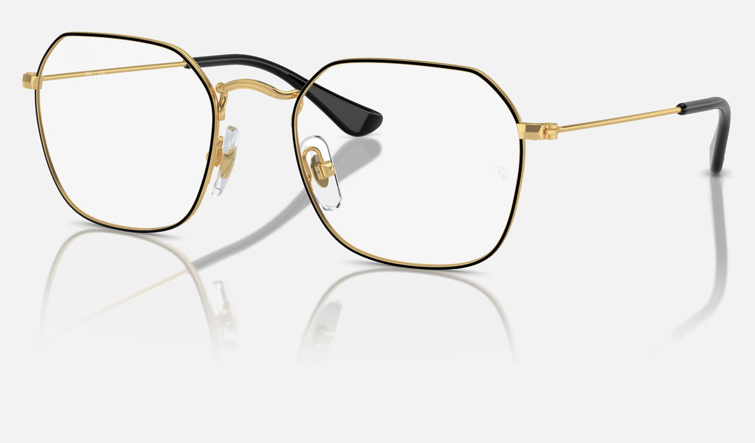Ray-Ban Junior RY9594V — Black on Gold — quarter view