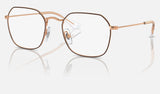 Ray-Ban Junior RY9594V — Brown on Rose Gold — quarter view