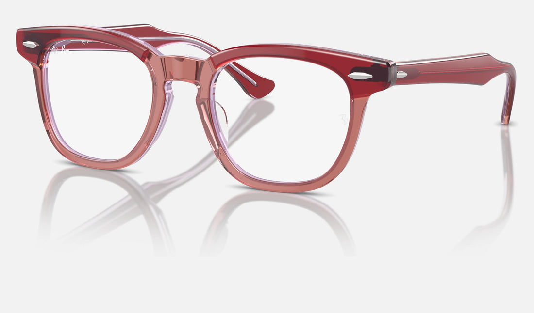 Ray-Ban Junior RY9098V — Top Red & Orange & Light Purple — quarter view