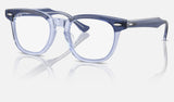 Ray-Ban Junior RY9098V — Top Violet on Transparent Violet — quarter view