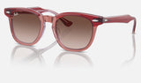 Ray-Ban Junior RJ9098S — Top Red & Orange & Light Purple — quarter view